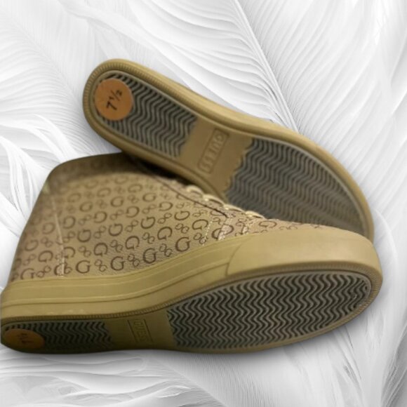 New Guess Monogram Caramel Brown Boats Size: 7.5 - Picture 3 of 6